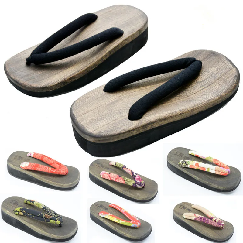 Geta Wooden Sandal - Женские сандалии для косплея на среднем