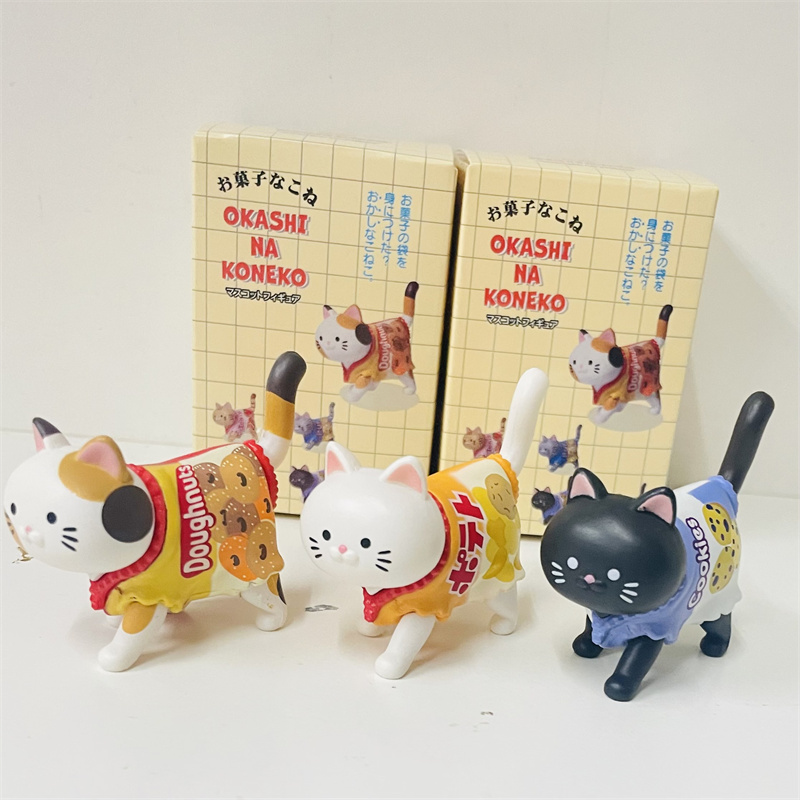 Милые фигурки кошек в подарочн – обзор и цена Japanese Snacks